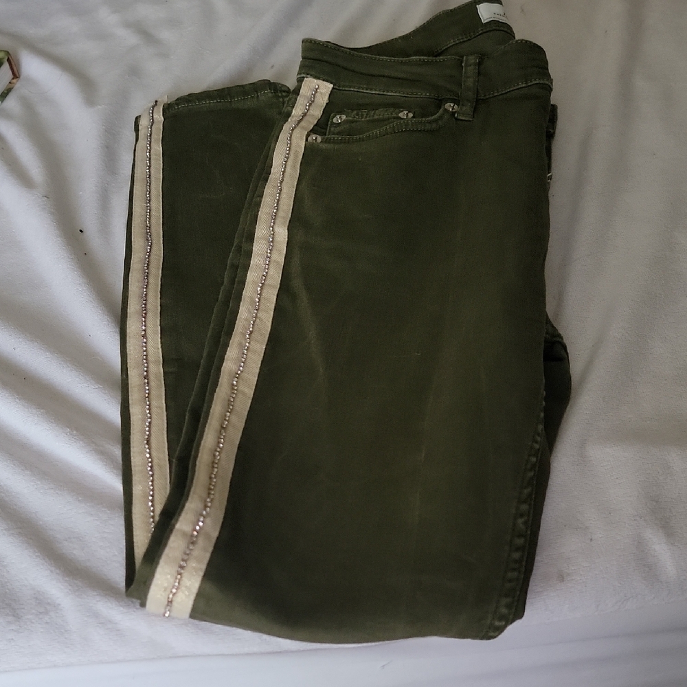 Zara Olive Green Denim Pants